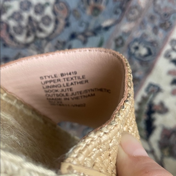 J. Crew Espadrille Platform woven raffia Slides sandals size 8 BH419 - Picture 6 of 10